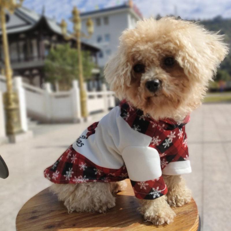 Festive Elk Print Christmas Dog Sweatshirt